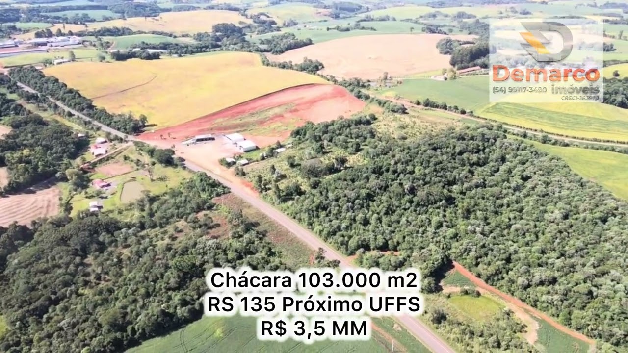 Chácara RS 135 - perto UFFS