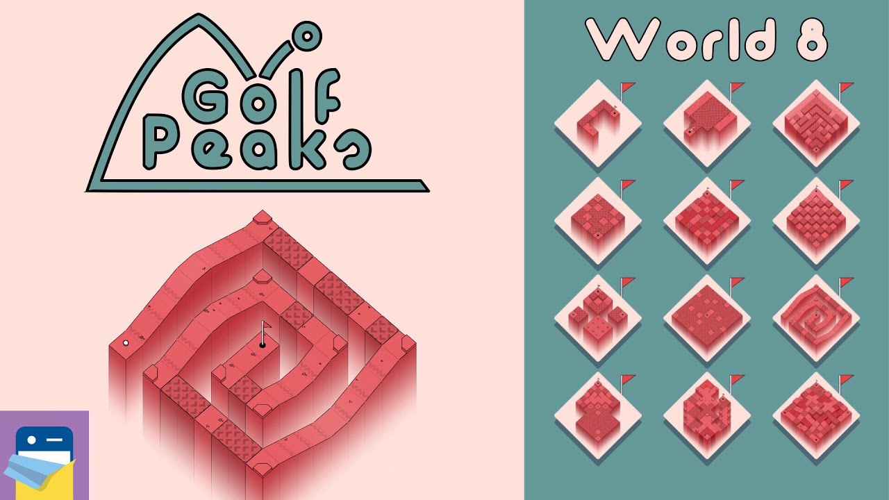 Golf Peaks: World 8 Walkthrough Guide & iOS/Android/PC Gameplay (by Lukasz Spierewka / Afterburn)