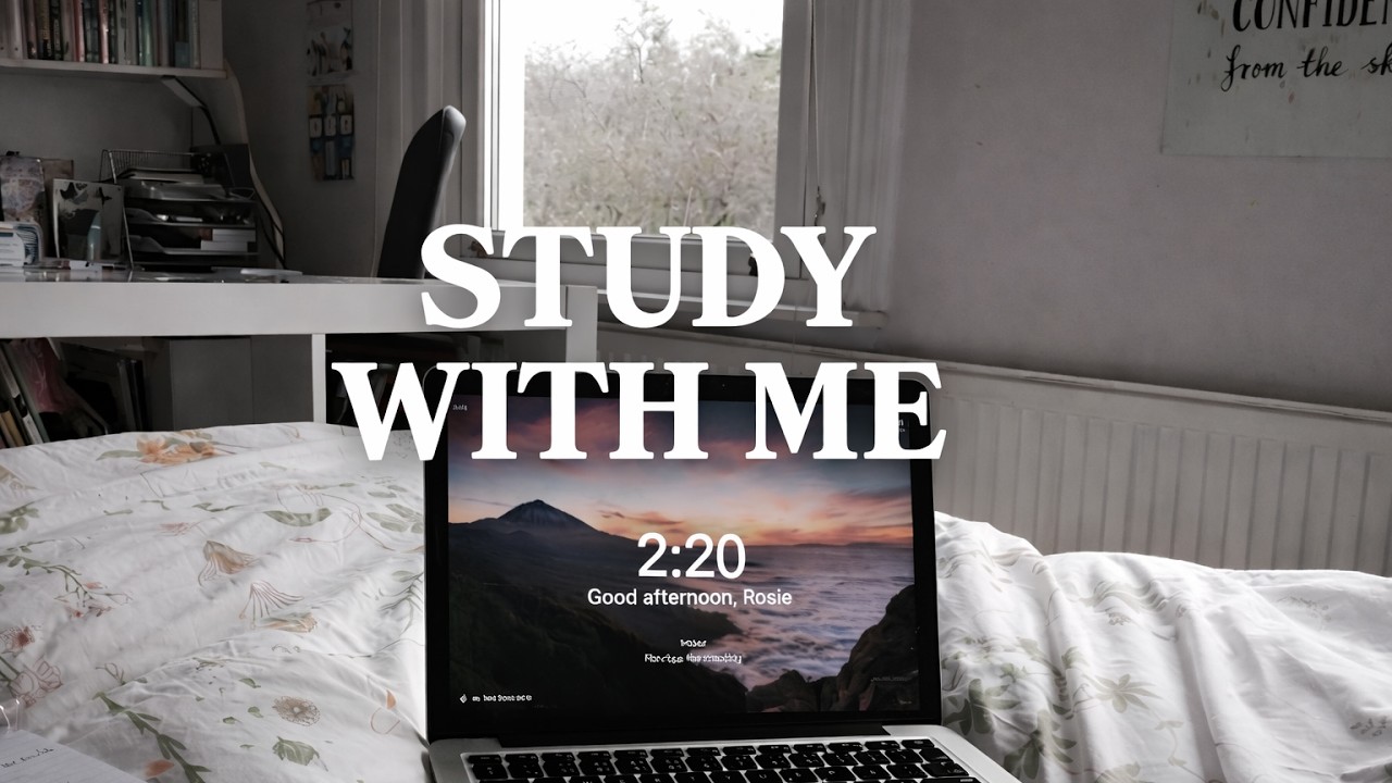 Study With Me for 1 Hour 📚 Calm Piano & Rain Sounds to Boost Focus and Deep Concentration