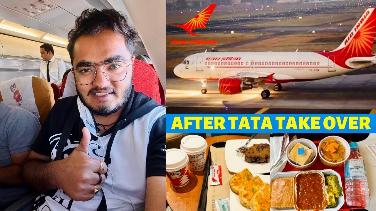 AIR INDIA Economy Class Review with 5 Star Free Food & Window Seat after Tata Takeover