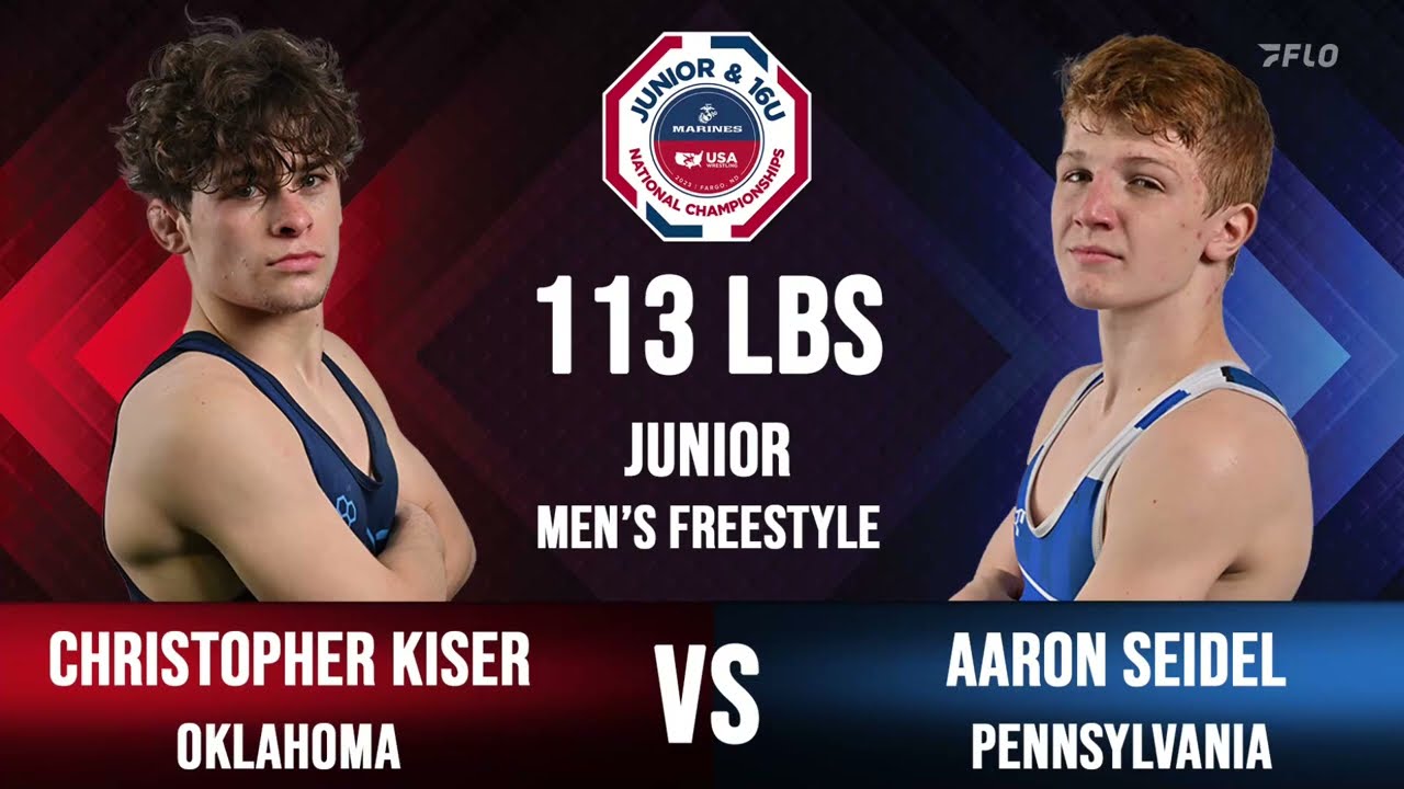 2023 Junior MF U.S. Marine Corps Nationals: Christopher Kiser vs Aaron Seidel: 113 Ibs Finals