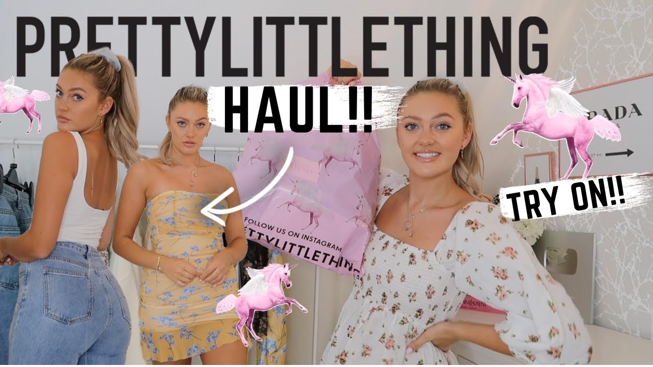 HUGE **NEW IN** PRETTY LITTLE THING HAUL!! SIZE 10//12 TRY ON!!