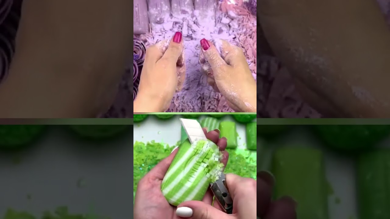 See how the soap slices &mdash; soothing vibes 識  #relaxingcontent Soap perfection 🌿 #visualtherapy