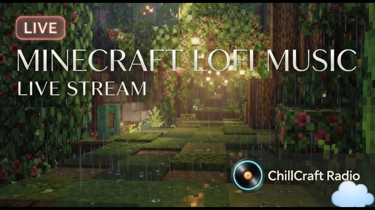 ☔ Rainy Minecraft Lofi Radio 🎵 | 24/7 Cozy Beats to Study, Relax & Sleep