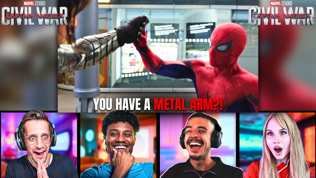 THE BEST "YOU HAVE A METAL ARM?!" REACTIONS! *CAPTAIN AMERICA: CIVIL WAR* SPIDER-MAN ENTRANCE!