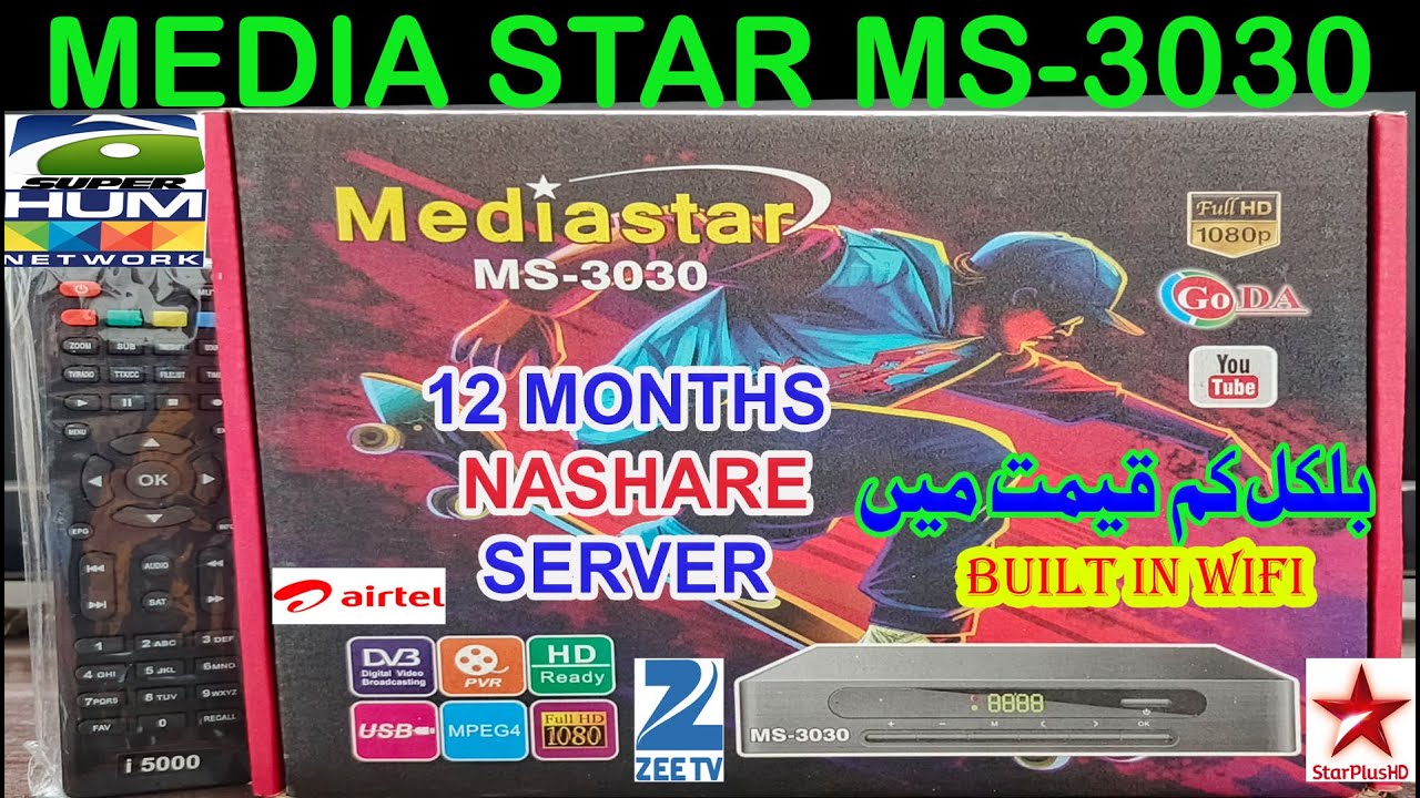 MEDIASTAR MS-3030 NASHARE RECIEVER || UNBOXING || LESS PRICE