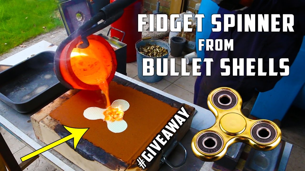 Casting Brass Fidget Spinner from Bullet Shells