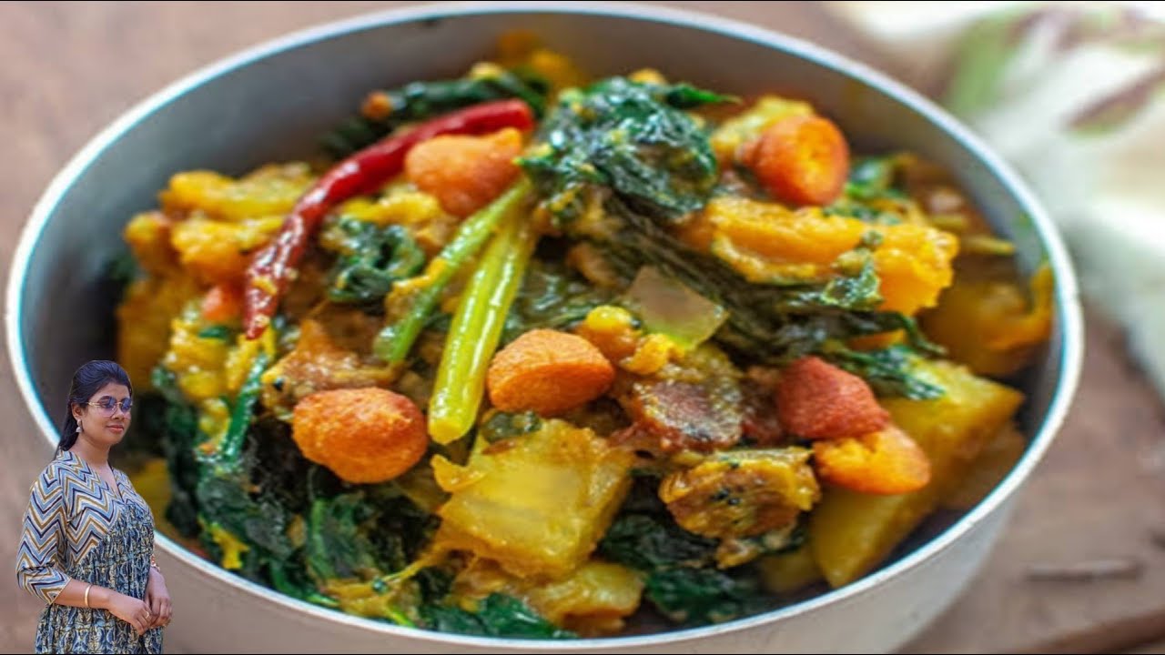 how to cook spinach.spinach recipe.palong sak recipe.