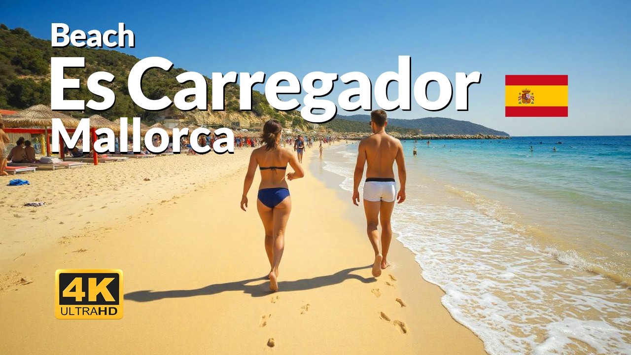 Es Carregador Beach Mallorca 4K | Clear Waters & Sandy Shore in Palmanova