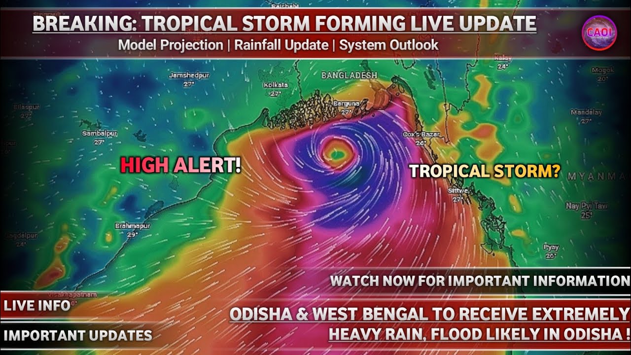 BREAKING: Tropical Storm Forming LIVE | Odisha & West Bengal On Flood Alert! ECM AI Update