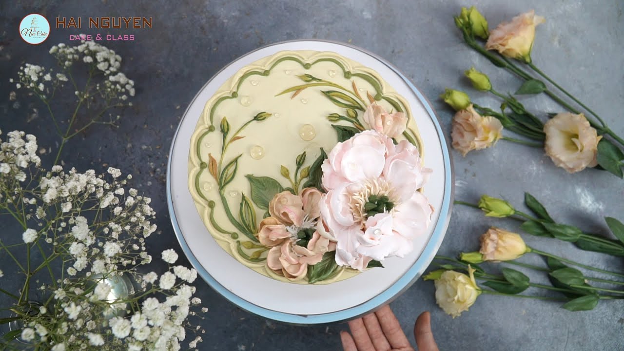 Cách Trang Trí Bánh Kem Tuyệt Vời Với Kỹ Thuật Bắt Hoa Trực Tiếp | How To Make Beautyful Flower Cake