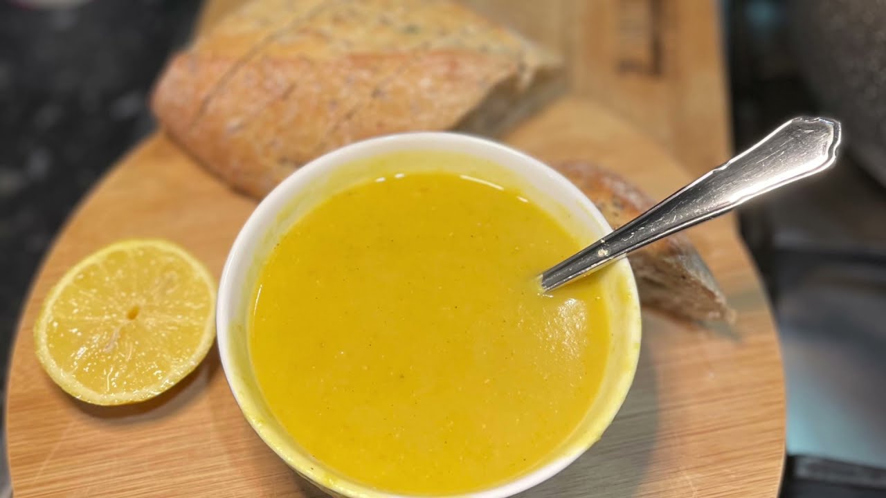 Quick and easy middle eastern RED LENTIL SOUP-healthy vegan starter- Kanan’s kitchen KK