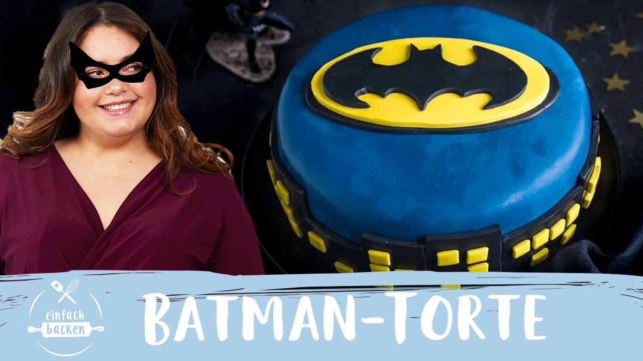 Batman-Torte | Batman Fondant Torte | Motivtorte Batman 😍 I Einfach Backen
