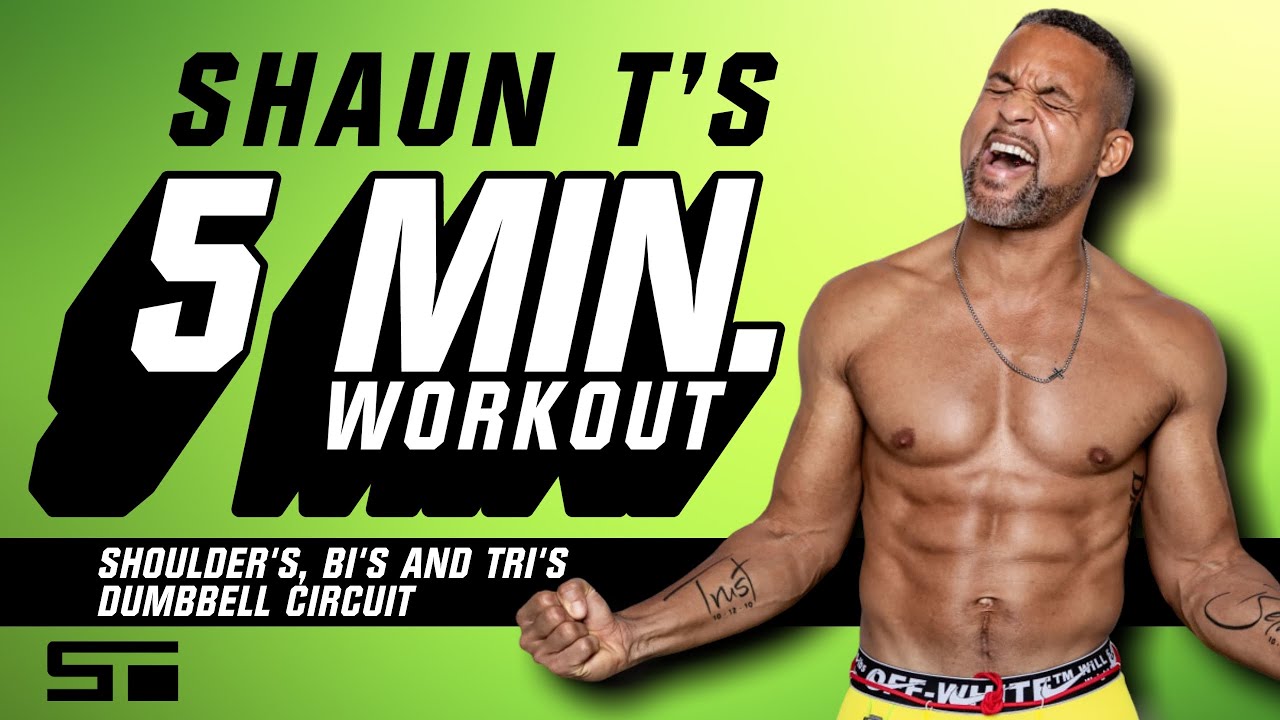 Shaun T 5 Minute Workout Shoulder's, Bi's and Tri's Dumbbell Circuit