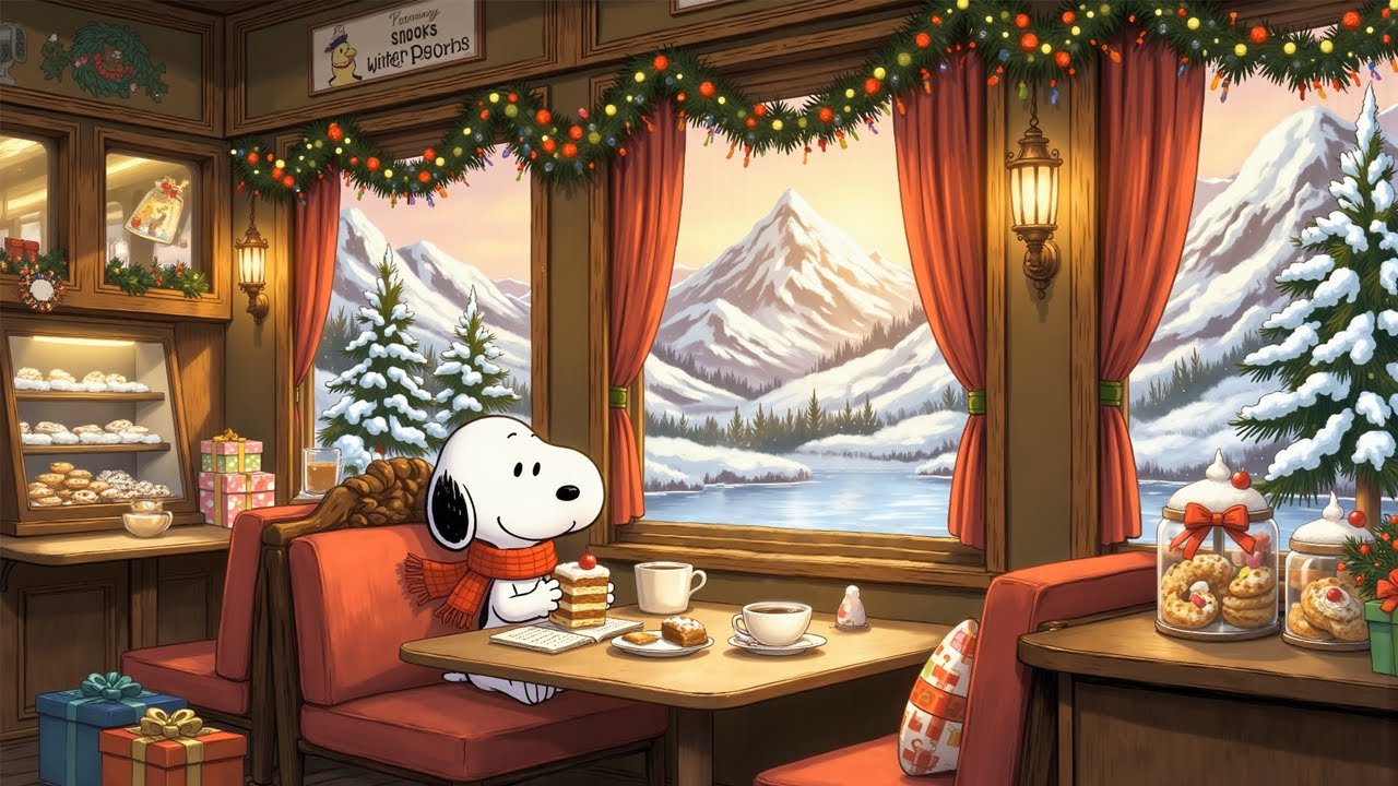 Snoopy’s Winter Afternoon Coffee ❄ Chill Lofi for Focus, Reading & Calm
