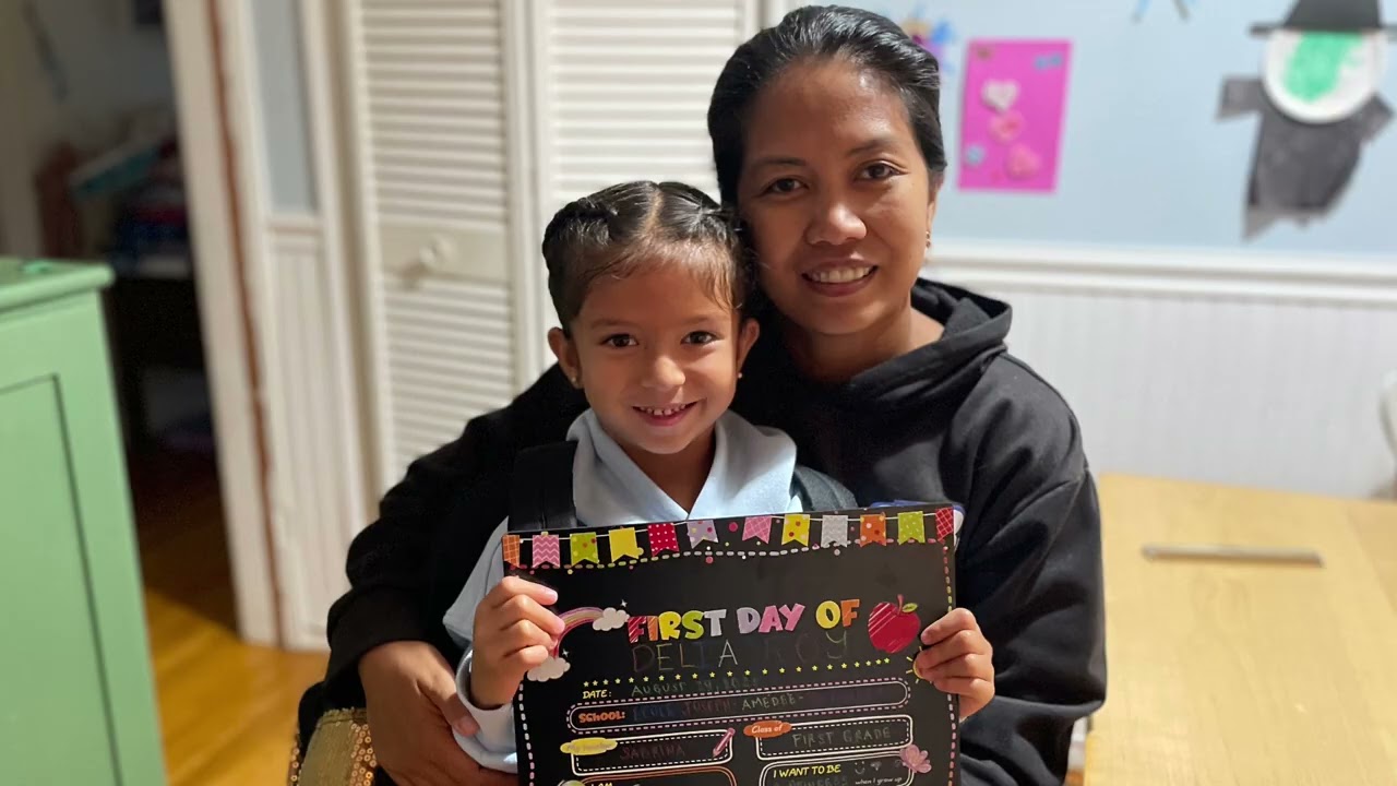 First day of grade one, my first grader baby love