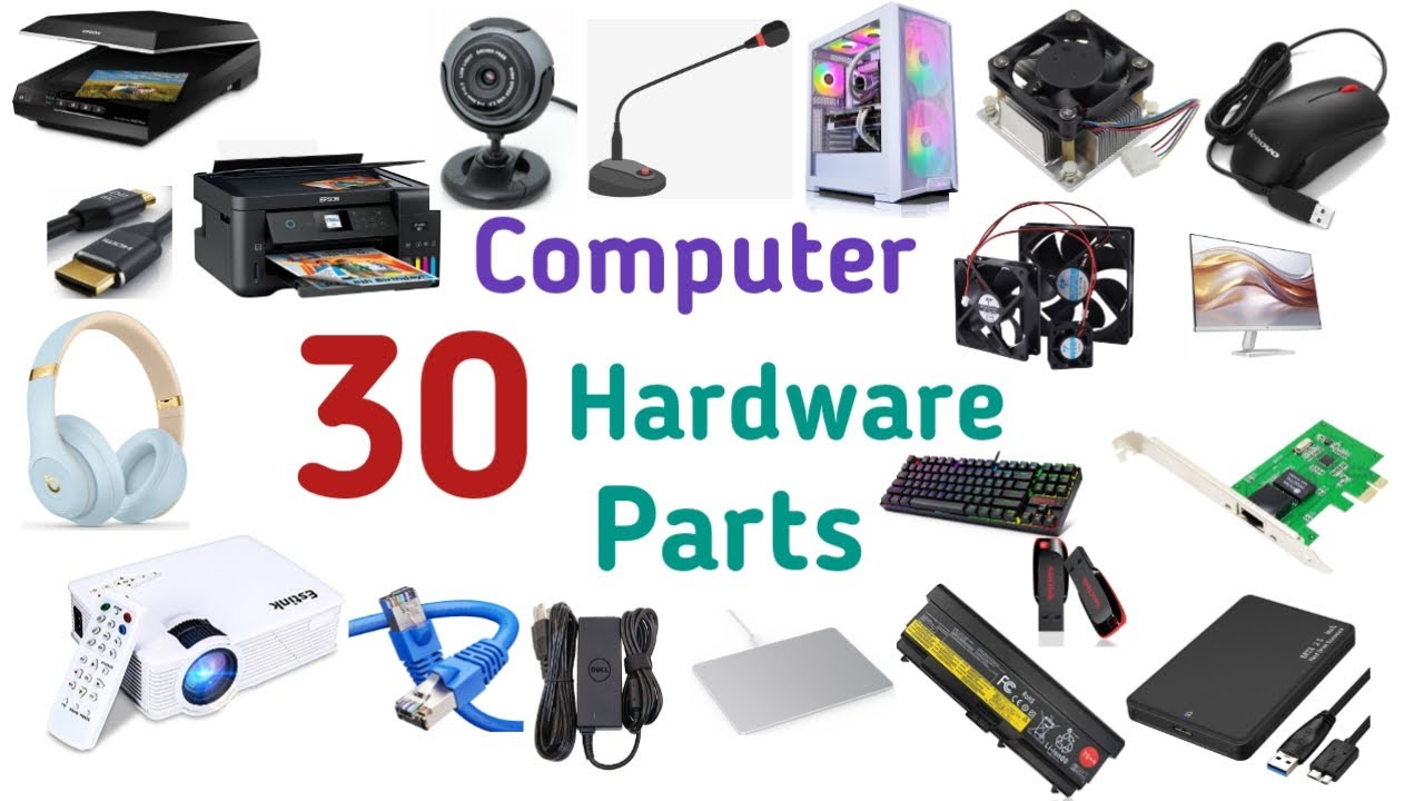 30 Computer Parts and Their Functions | Easy English Learning #english #education #computerparts
