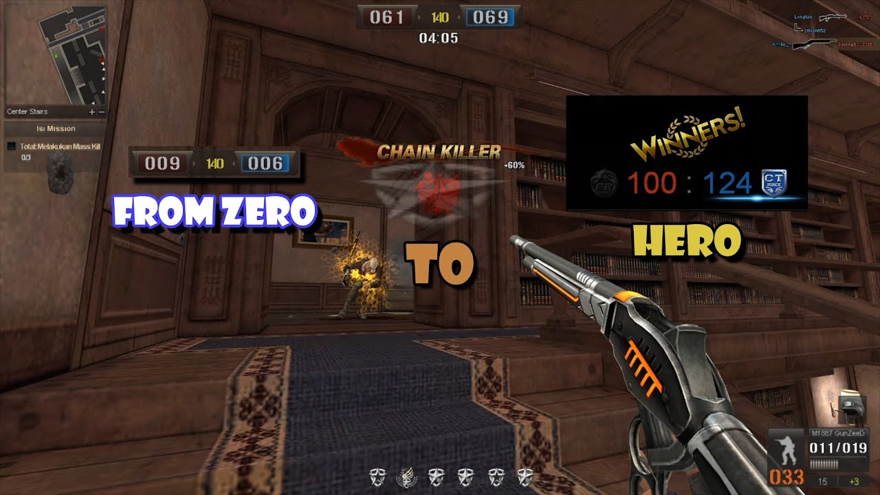 GAMEPLAY POINT BLANK DEATHMATCH - SHOTGUN BURNING HALL
