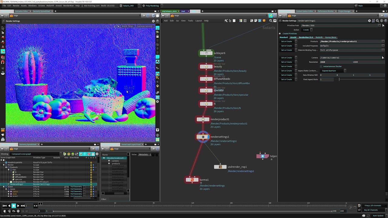 3RD PARTY RENDERING IN SOLARIS | 06 | Render Vars | AOVs