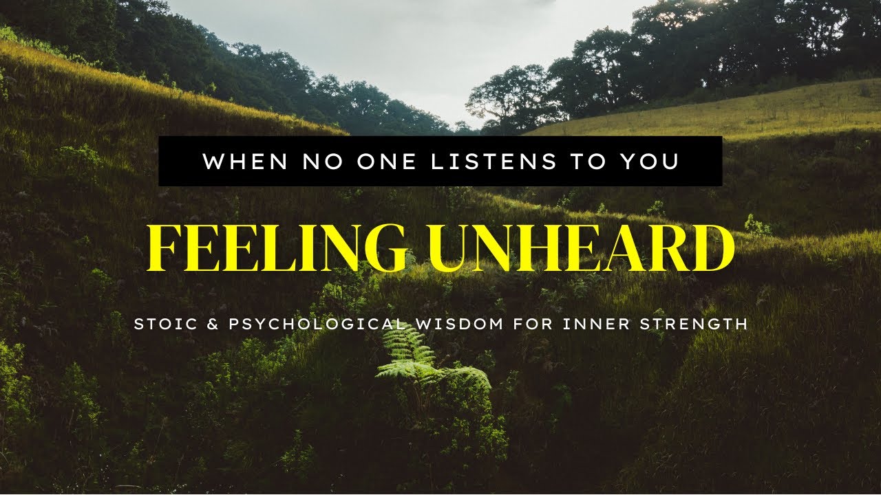 When No One Listens to You &mdash; Stoic & Psychological Wisdom for Inner Strength