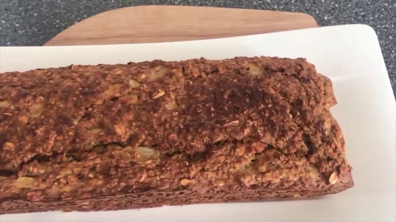 Banana kolac (hleb) od ovsenih pahuljica, bez secera i brasna
