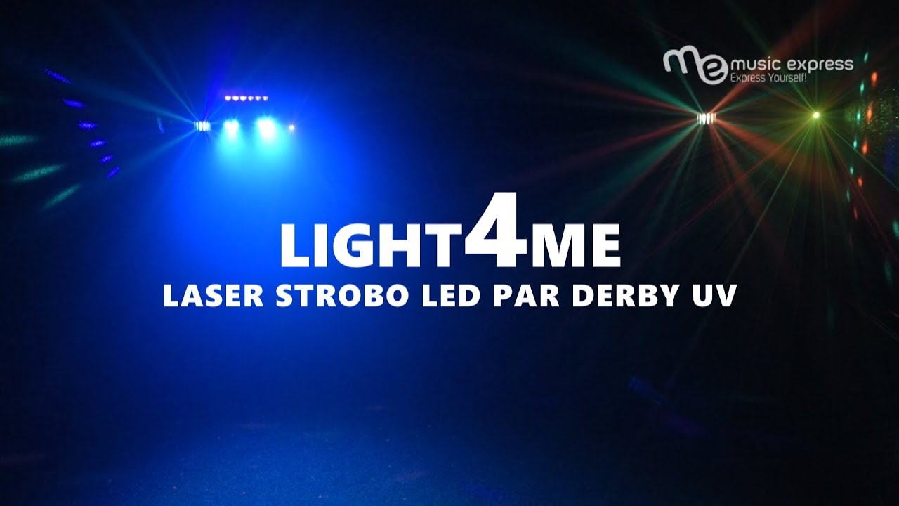 LIGHT4ME BELKA LASER STROBOSKOP LED PAR DERBY UV IR &ndash; zestaw efekt&oacute;w świetlnych