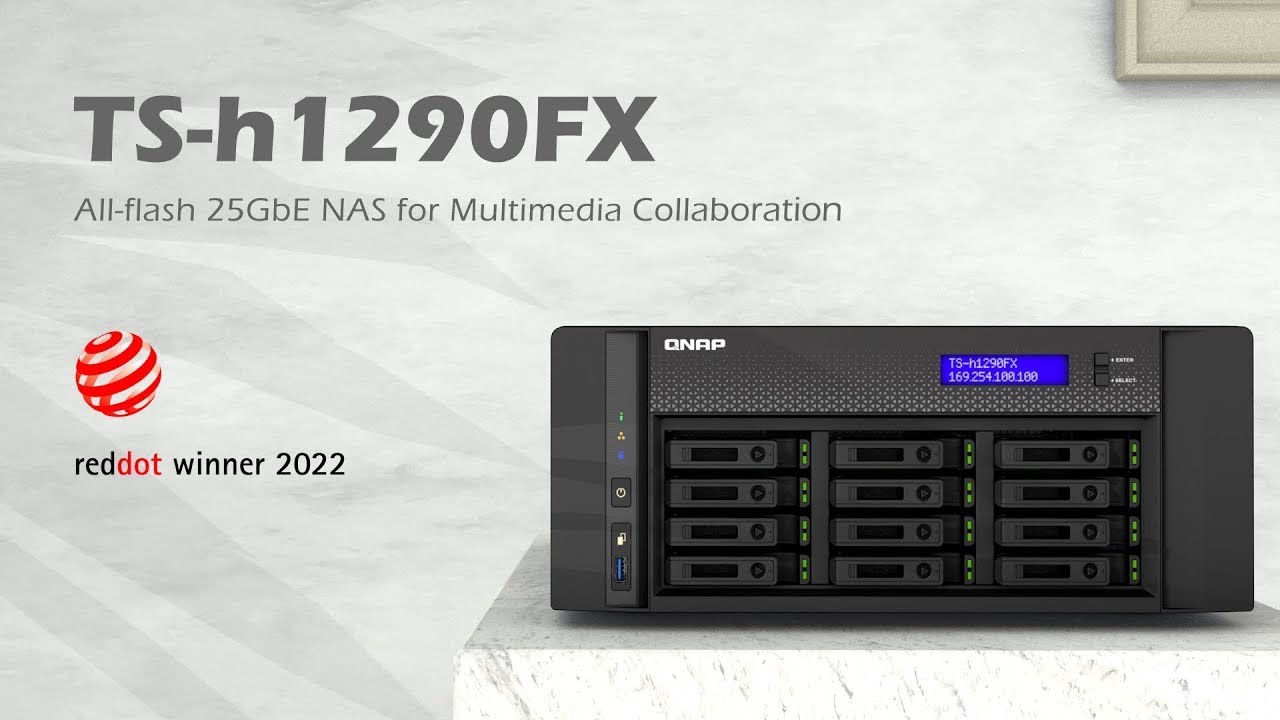 QNAP TS-h1290FX | All-flash 25GbE NAS for Multimedia Collaboration