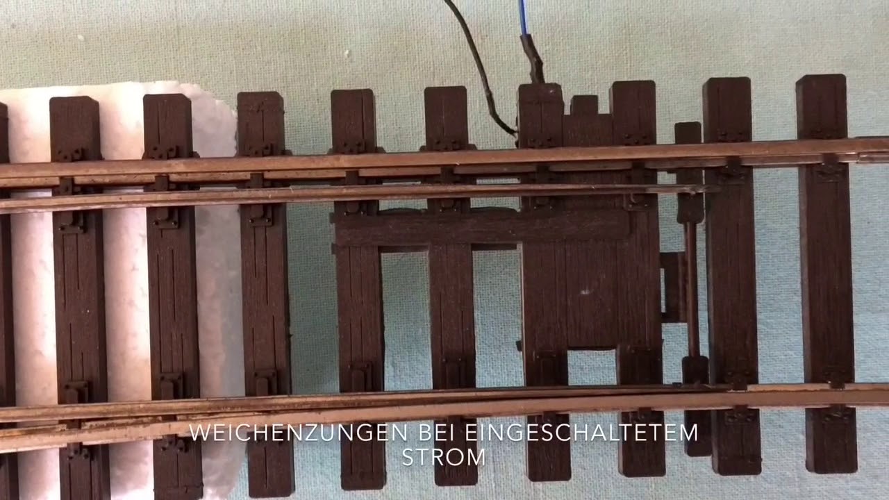 Kesselbauer Spur1 Schnellfahrweiche mit Speicherdrahtantrieb