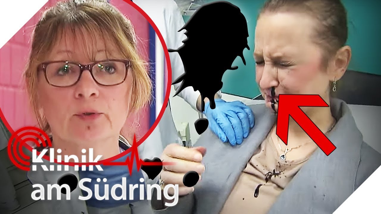 Was ist das??? Geschwächter Frau läuft SCHWARZER SCHLEIM aus der Nase 👃🏻 | Klinik am Südring | SAT.1