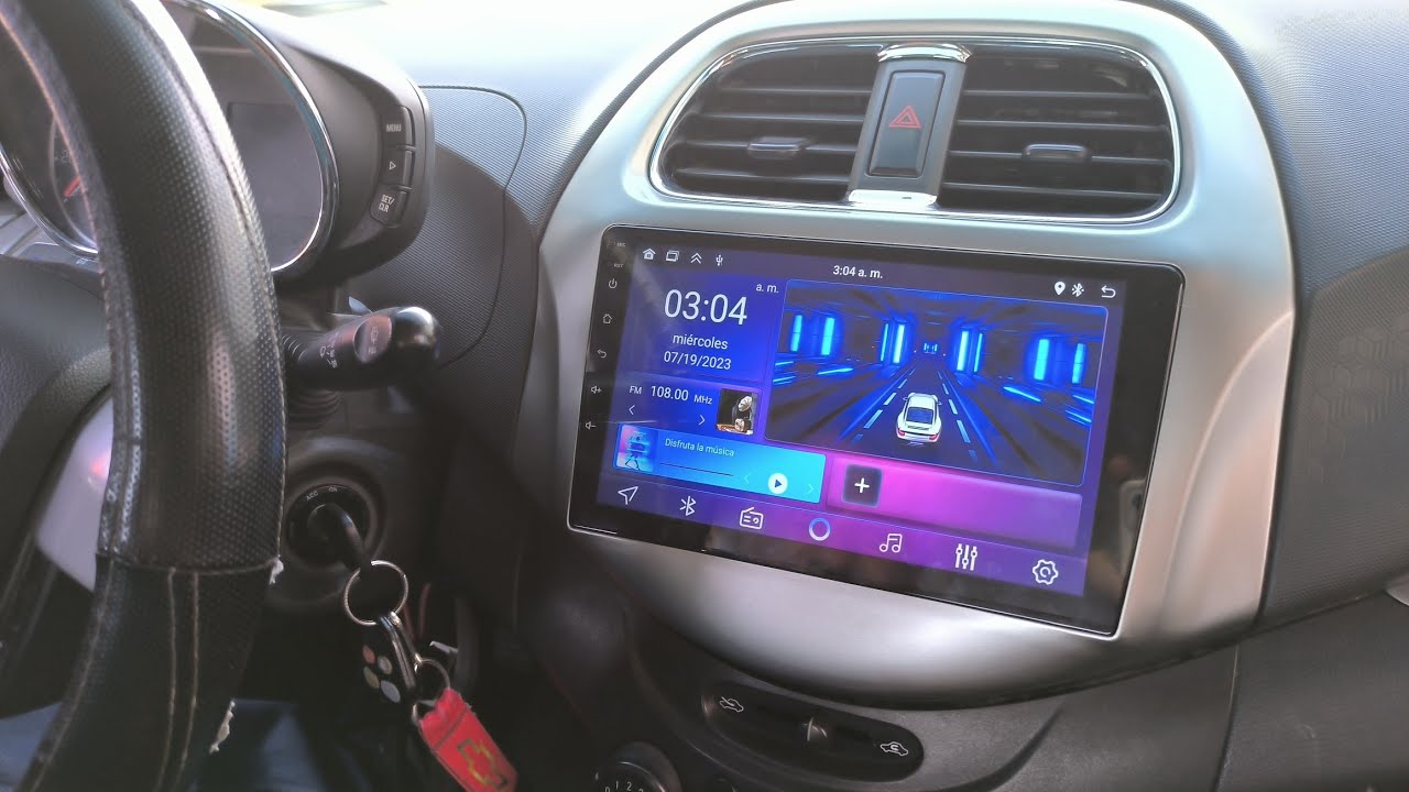 Estéreo android 12 de 9 pulgadas gps con frente para chevrolet beat spark 2018-2019