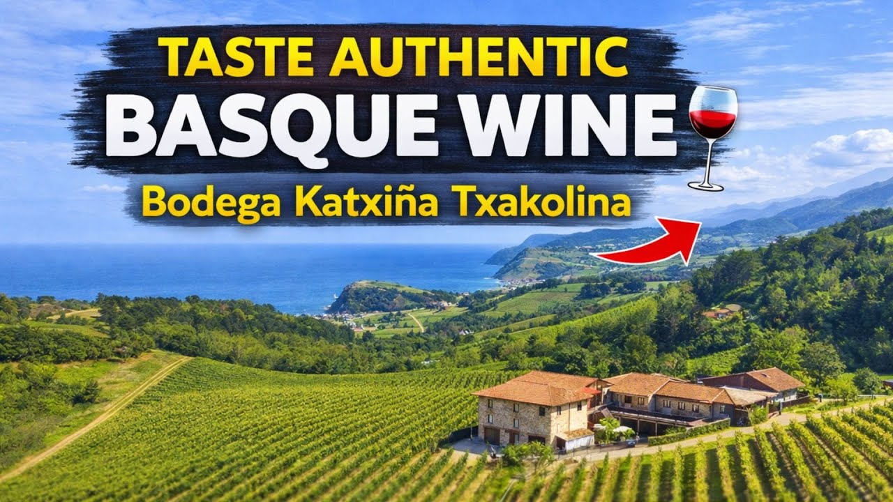 Taste Authentic Basque Wine 🍷 | Bodega Katxiña Txakolina 2026 Drone 4K