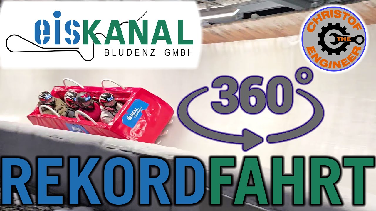 360° VR Rekordfahrt 4er Bob im Eiskanal Bludenz