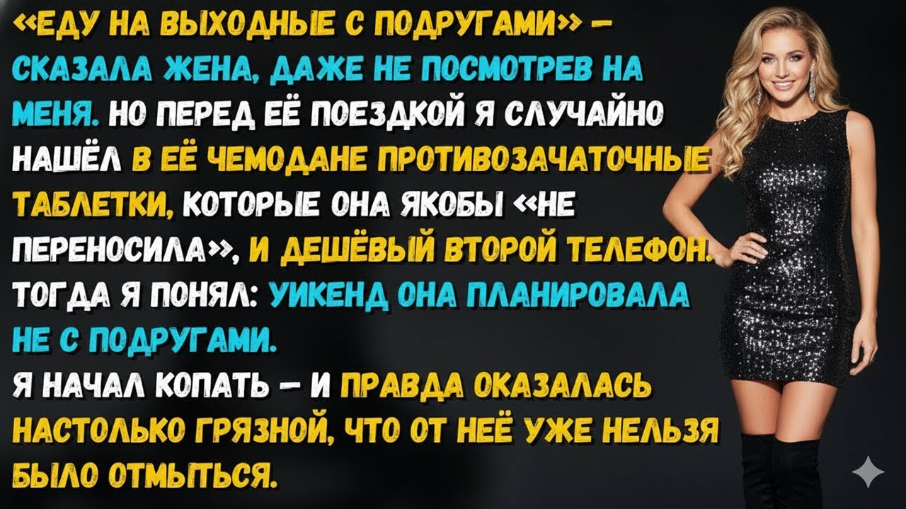 ЗА ЧАС ДО ЕЁ «ПОЕЗДКИ С ПОДРУГАМИ» Я ОБНАРУЖИЛ В ЧЕМОДАНЕ ТАБЛЕТКИ И ВТОРОЙ ТЕЛЕФОН