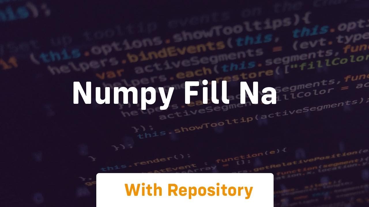 numpy fill na