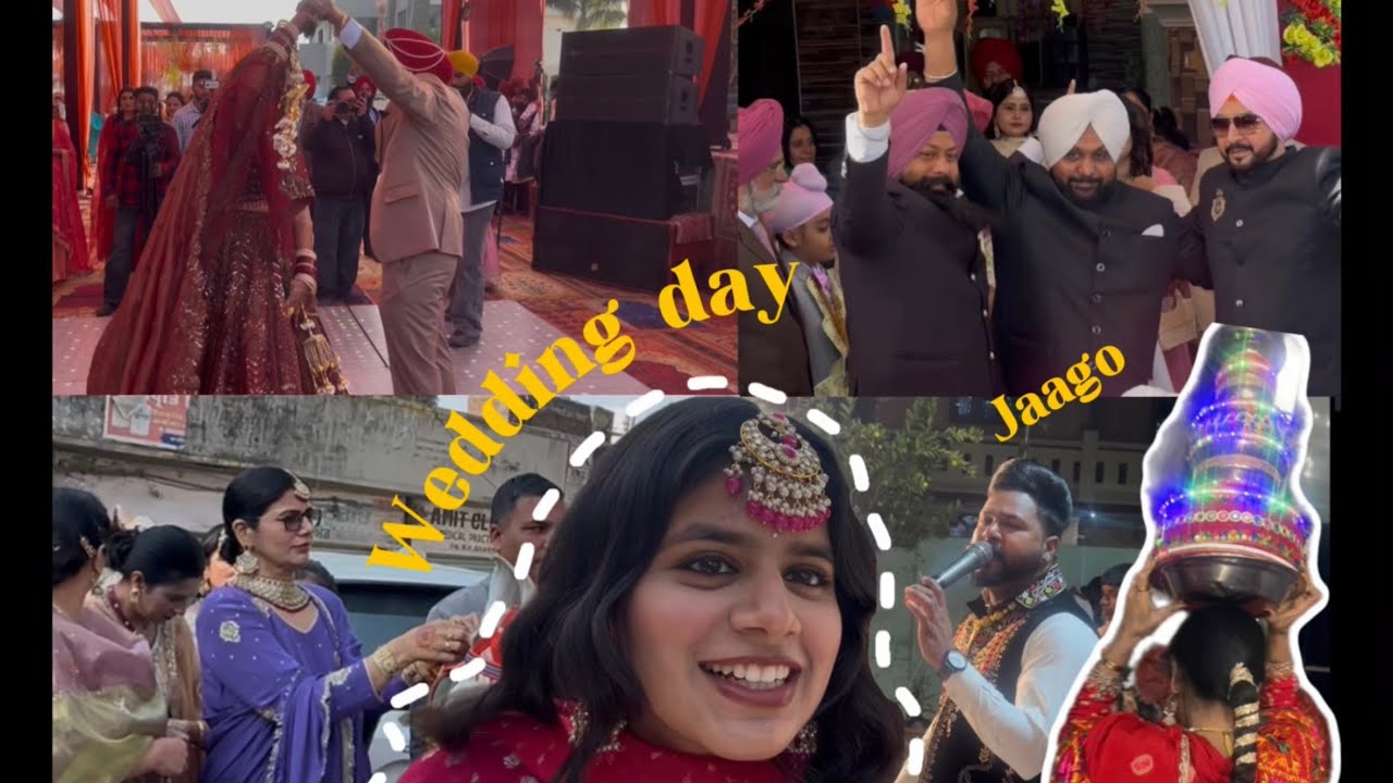 Real Punjabi Wedding Madness 😭💃 | Wedding Day + Jaago + Jaago  Night Full Fun Vlog