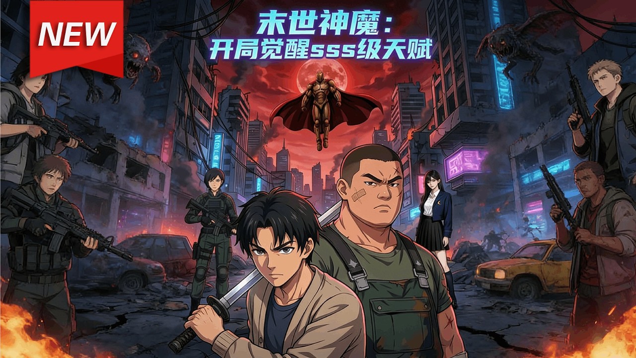 MULTISUB📢新番上线《末世神魔：开局觉醒SSS级天赋》第1~60集丨历经十年末世屈辱重生，秦风回到全球数据化降临的当天，觉醒SSS级神级提取天赋，从丧尸身上抽取属性与技能，飞速变强！#破晓动漫社