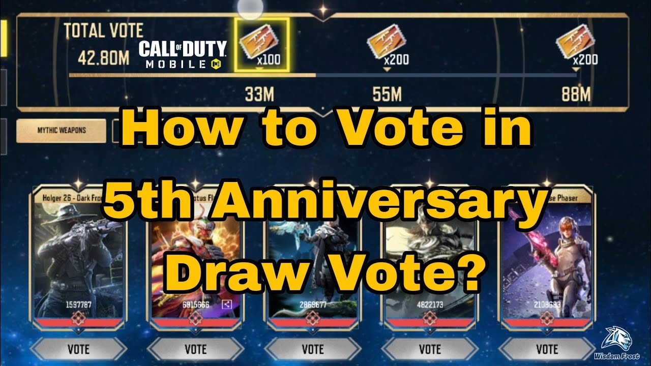 How to Vote in 5th Anniversary Draw Vote Cod Mobile 2024