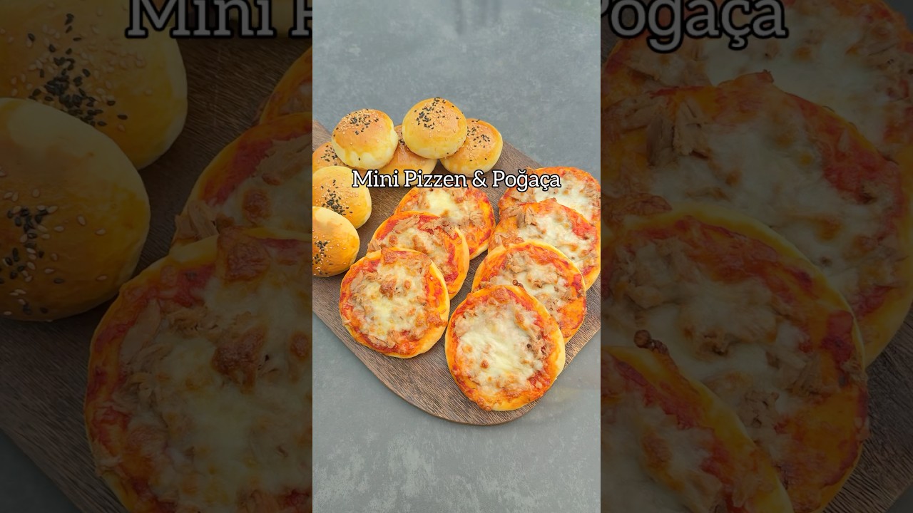 die fluffigsten Mini Pizzen und Pogaca / Teigtaschen #tiktokfood #brunch #picknick #teigtaschen