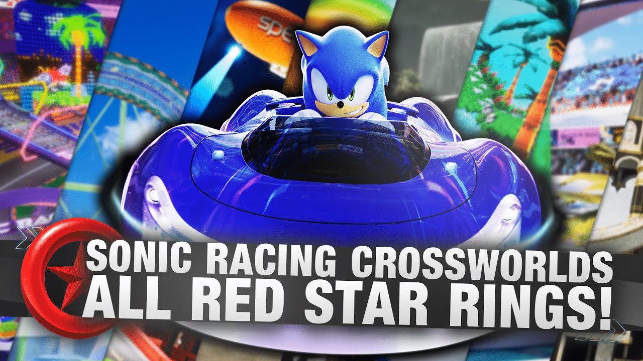 Sonic Racing CrossWorlds: All Red Star Ring Locations in EVERY Track!