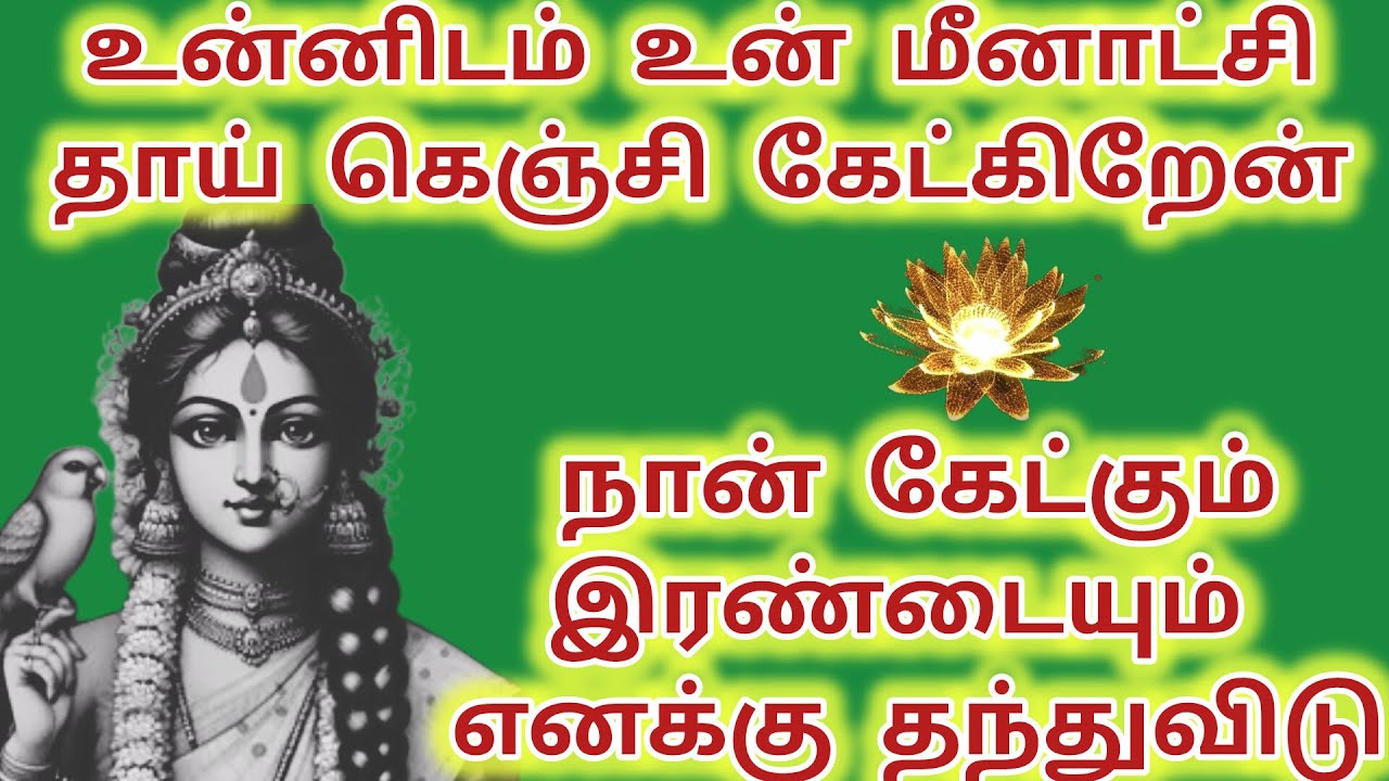 உன்னிடம் உன் மீனாட்சி கெஞ்சி கேட்கிறேன் நான் கேட்கும் இரண்டையும் தந்துவிடு எனக்கு #meenakshi