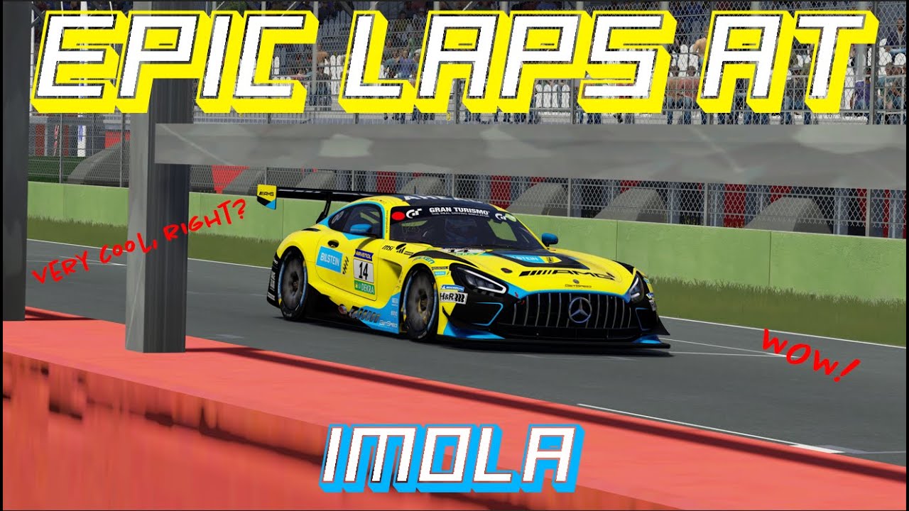 Nice laps at Imola with the Merc in Assetto Corsa
