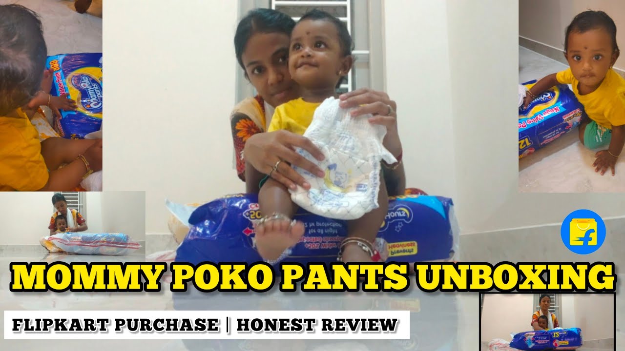 Pampers Unboxing from Flipkart | Mommy Poko Pants XL Review | Baby Essentials Tamil Vlog