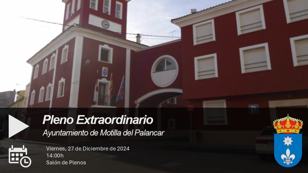 Pleno Extraordinario 27 de Diciembre de 2024, 14:00h