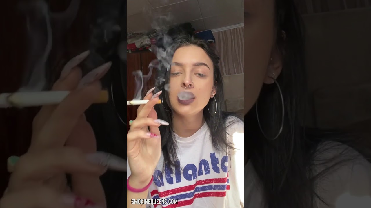 Smoking Fetish Girl is smoking cigarette 61
