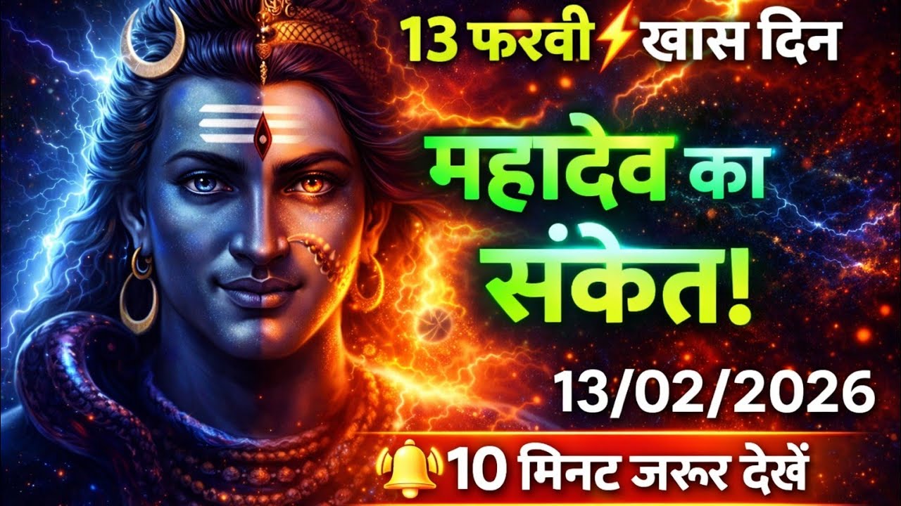 🛑13 फरवरी ⚡ महादेव का बड़ा संकेत | 10 मिनट में जानें क्या होने वाला है!