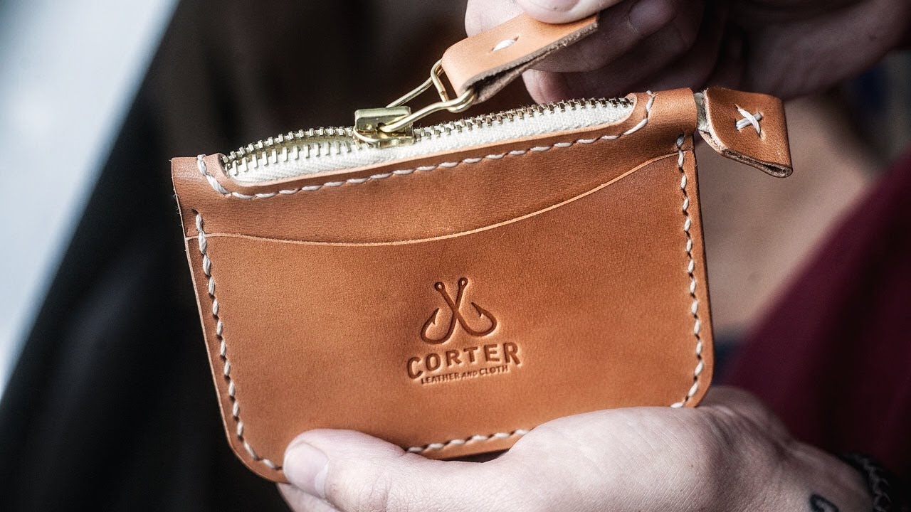 Making a Leather Zipper Wallet by Hand