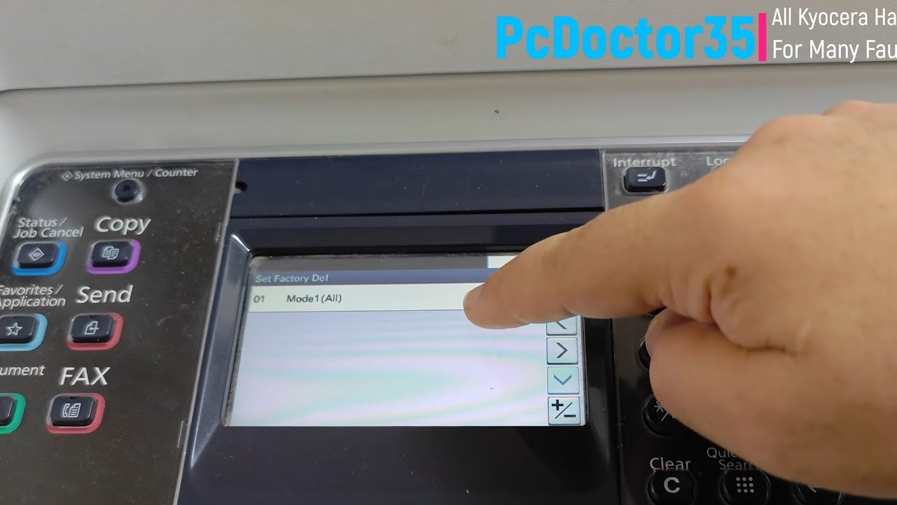 Полный сброс настроек Kyocera