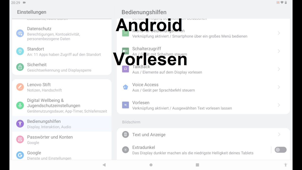 Barrierefreiheit in Android Version 12: Vorlesen
