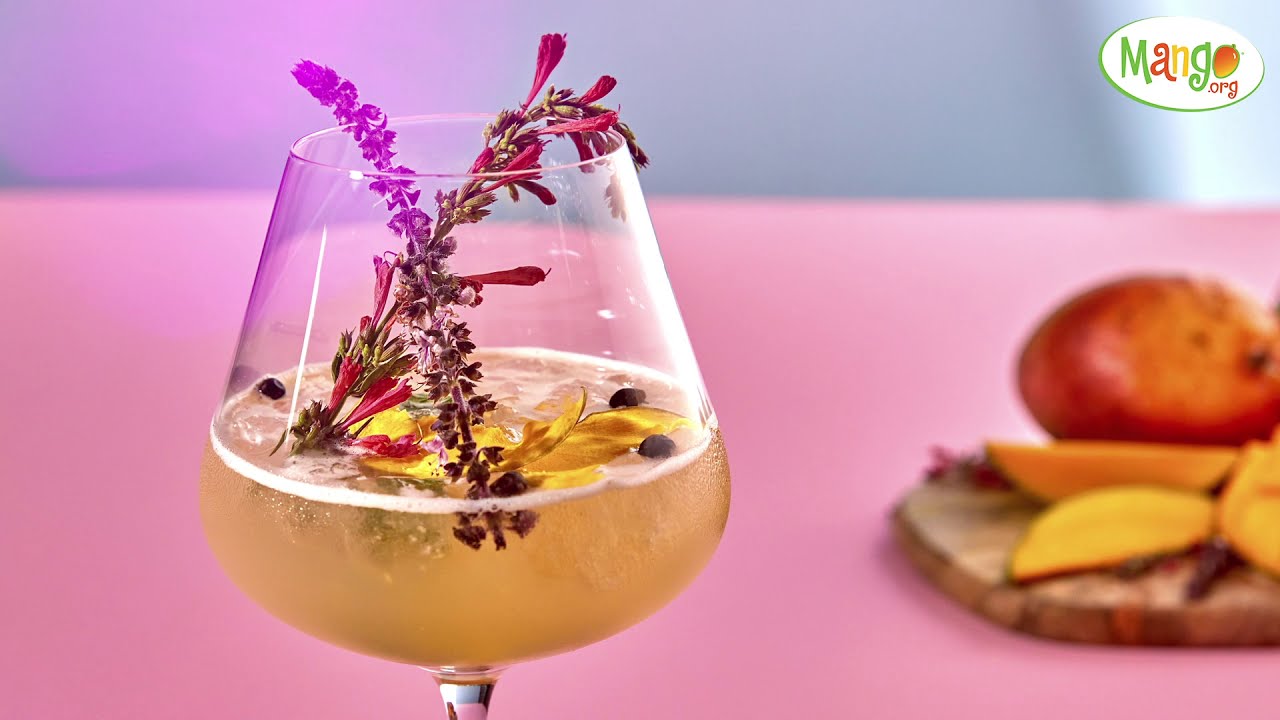 Mango Gin and Tonic Cocktail Drink