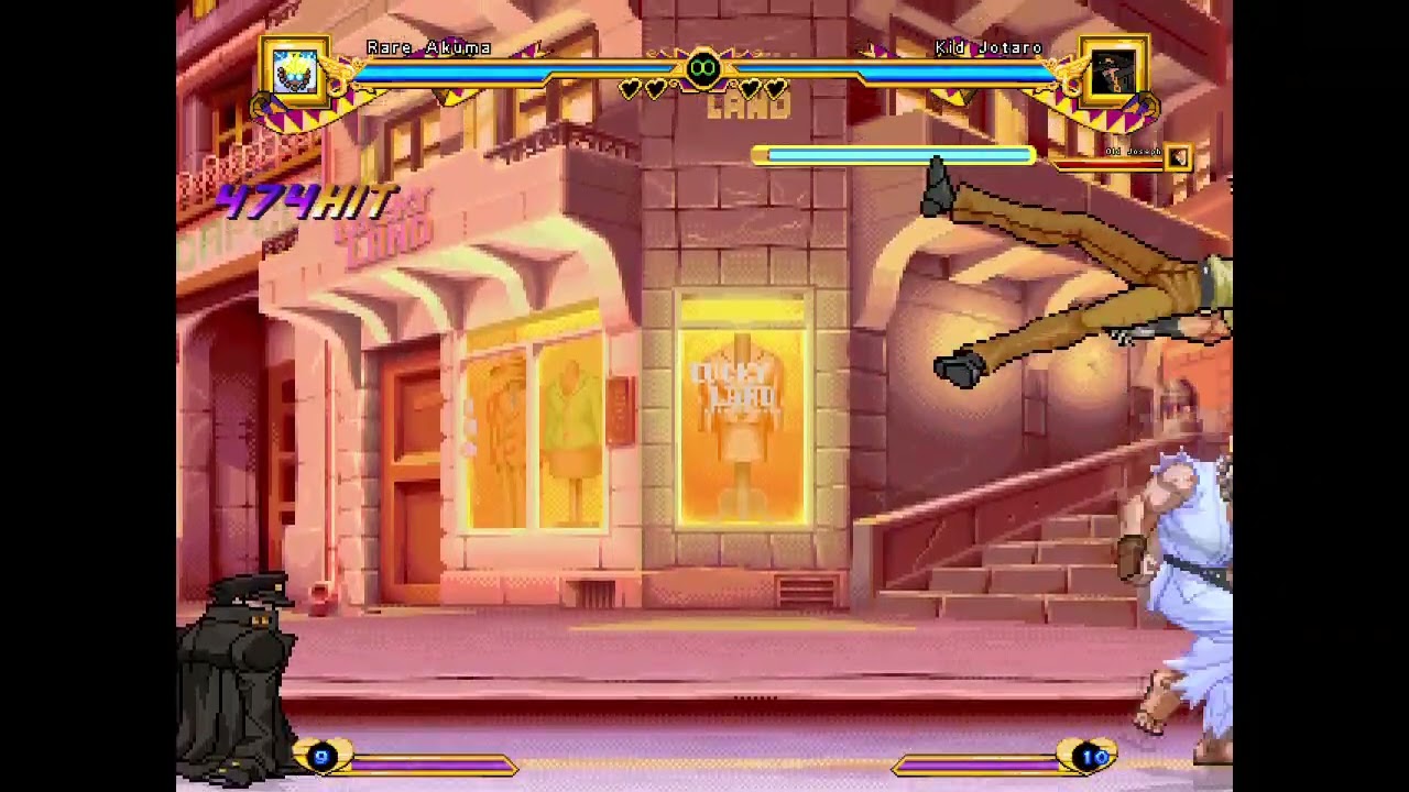 M.U.G.E.N: Rare Akuma 1000 hit launch combo